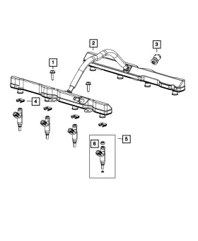 04627566ae Mopar Genuine Fuel Rail 4627566ae