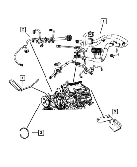 04801605af Mopar Genuine Injector Wiring 4801605af