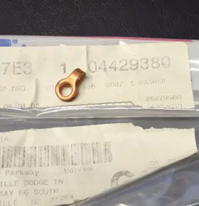 4429380 Mopar 1989-1998 Dodge Truck 5.9l Diesel Nos Fuel Injector Banjo Connector Seal
