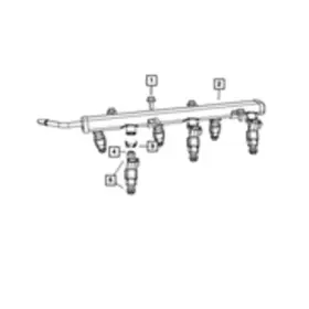 4861666aa Mopar Fuel Rail Gas For Jeep Wrangler Dodge Grand Caravan Chrysler