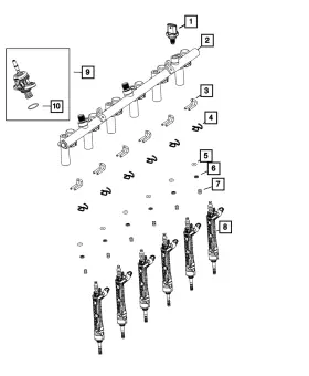 53011600aa Mopar Genuine Injector Clip 53011600aa Mopar Genuine Injector Clip