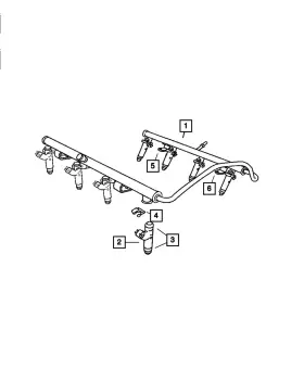 53032712ae Mopar Genuine Fuel Rail