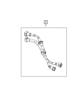 Mopar 68427735ac Supply And Return Tube Hose
