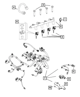 68439079aa Mopar Genuine Fuel Rail Export