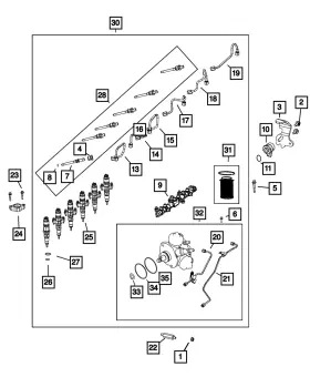 68447760aa Mopar Genuine Fuel Rail