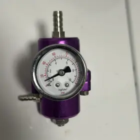 Mt1-ppsssrpf Motor-1 Purple Aluminum 160 Psi Adjustable Fuel Pressure Regulator Liquid Kpa Gauge