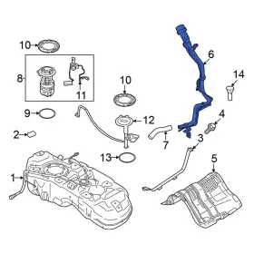 172286rr0b Nissan Oe For Rogue 2021-2024 Fuel Filler Hose