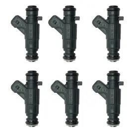 0280156012 Oe Autoparts Set 6 Turbo Fuel Injectors Fits 2002-2005 Porsche 911 H6 3.6l 440cc