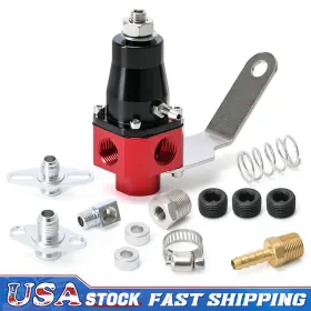 Pqy-7848 Pqy 663254253358 Inline Fuel Pressure Regulator Adjustable Fpr Efi Kit 3-65psi 3 Port 3/8 Inch Npt