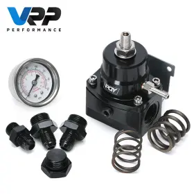 Fpr86bk-qy Pqy Efi Fuel Pressure Regulator Bypass Gauge An6 Feed And Return 3 Springs