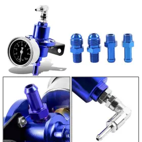 Rsc339 Racing Speed Autoparts Universal Adjustable Car Fuel Pressure Regulator With Oil Gauge Kit 0-160 Psi Us
