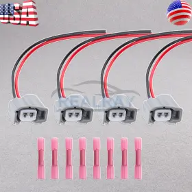 23209-31050 Realray 4pcs Fuel Injector Connector Plug For Toyota 4runner Avalon Celica Echo Matrix