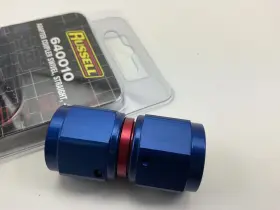 640010 Russell Swivel Coupler Adapter Red / Blue -8an Straight Fitting