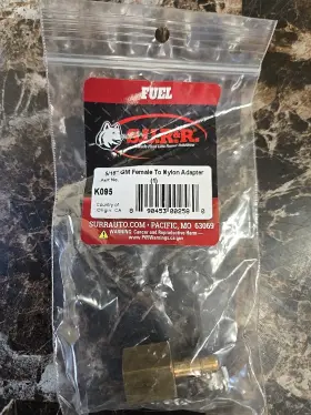 K095 S.u.r. And R Auto Parts S.u.r 5/16 Gm Female To Nylon Line Adapters 1 Pkg