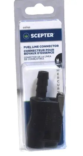 05793 Scepter Mercury Fuel Line Connector 3/8 Inch Tank Replacement