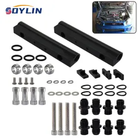 250521-1 Soylin Black Oil Fuel Injector Rail With Fitting Kit For Subaru Impreza Wrx Sti Ej20 Ej25