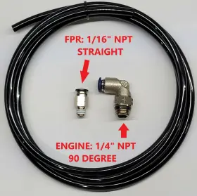 00-90-4 Straightboost Performance Aeromotive Fuel Pressure Regulator Air Fitting Push Lock Line Kit Boost Vacuum