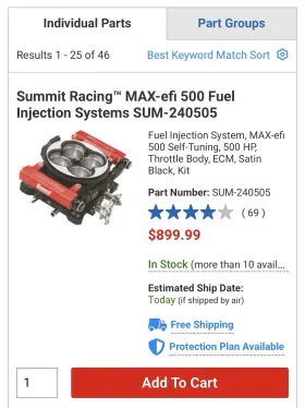 Sum-240505 Summit Racing Sum240505 Fuel Injection Systems