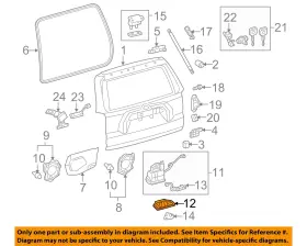 6930835020 Toyota Oem 4runner Liftgate Tailgate Hatch-lock Assembly Protector