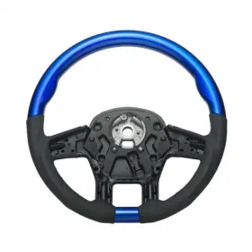 88346 United Pacific Steering Wheel 18 Inch Dia. Indigo Blue Leather And Wood
