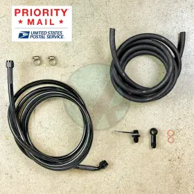 Feed-rt-3d-blk Valex Racing 92-95 Civic Hb Black Replacement Stainless Steel Fuel Feed Line And Rubber Return