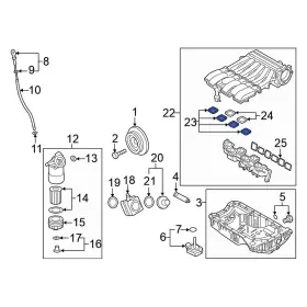 03h133237g Volkswagen Oe For Passat 06-14 Upper Outer Fuel Injection Plenum Gasket