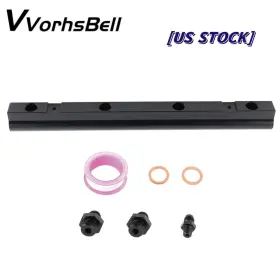 Olrl007-bk-3d Vvorhsbell For Vw Mk4 Golf Jetta Beetle Gti Gli Audi A4 1.8t Aluminum Intake Fuel Rail Kit