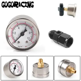047hr-an10 Wutong 012cap No Liquid 0-140psi Fuel Pressure Gauge Regulator 1/8 Inch Npt With 10an Adapter
