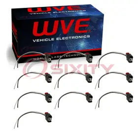 C446 Wve 69-33 10 Pc Wells Fuel Injector Connectors For 1999-2009 Ford E-350 Club Wagon Uc