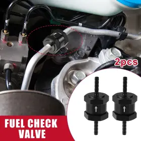 X Autohaux 716058483336 2 Pcs Fuel Check Valve One Way For Auto Petrol Gasoline Diesel 0.16 Inch 4mm Od