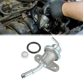 X Autohaux 766549354201 Fuel Injection Pressure Regulator For Honda Cbr600f4i 2002-2006 Silver Tone