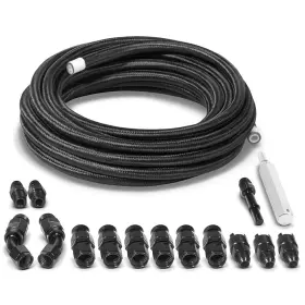 Xp2451 X-parts 6an 3/8 Inch Ptfe Fuel Line Kit With Nylon Stainless Braided Hose 25ft 16pcs