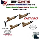 Oem 23250-0T020 Denso 4PCS Fuel Injectors For 2009-2010 Pontiac Vibe 1.8L I4 New. Price: $70.56.