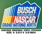 Busch Grand National North - Nascar Vintage Original Decal Sticker New. Price: $9.18.