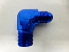 Russell 660840 90 Degree Male Adapter Fitting AN6 -6 6AN Flare To 3/8 Npt Blue New. Price: $20.95.