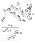 Genuine Mopar Fuel Rail 4627223AA New. Price: $339.23.