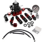 Black-red Adjustable Fuel Pressure Regulator Kit Oil 0-100PSI Gauge -6AN New. Price: $34.55.