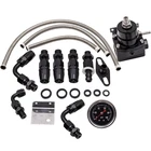 Adjustable Fuel Pressure Regulator Set 160 Psi Oil Gauge AN6 Fitting Universal New. Price: $48.26.