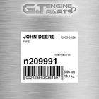 N209991 Pipe Fits John Deere (surplus Open Box) New. Price: $147.53.