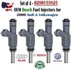 Oem Bosch X4 Fuel Injectors For 2000 Audi & Volkswagen 1.8L I4 Turbo #0280155825 Remanufactured. Price: $89.99.
