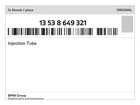 Genuine Bmw Injection Tube 13-53-8-649-321 New. Price: $516.08.