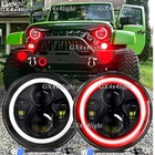 Pair 7" Inch Round Led Headlights Red Eyes Fit Jeep Wrangler Jk 2007-2017 New. Price: $43.20.