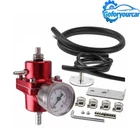 Universal Adjustable Fuel Pressure Regulator Kits + 0-140PSI Gage Hose Red New. Price: $20.99.