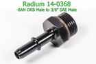 Radium 14-0368 -8AN Orb Male To 3/8" Sae Hose Fitting Aluminum Black New. Price: $28.94.