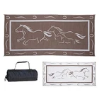 Mings Mark INC672-GH8187 Mat-horses 8X18 Brown-white New. Price: $122.09.