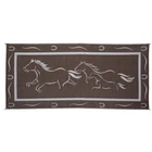 Mings Mark Inc GH8187 Reversible Patio Mat Brown & White Galloping Horses Design New. Price: $107.79.