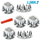 Lablt Spiked Chrome Hub Kit 33MM Front & Rear Semi Truck Wheel Axle Covers New. Price: $102.59.