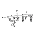 Genuine Mopar Fuel Rail 4861666AA New. Price: $220.22.