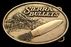 PE16150 *nos* Vintage 1970S ***sierra Bullets*** Firearms Gun Belt Buckle New. Price: $45.00.