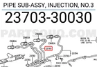 Toyota Genuine Land Cruiser Prado Injection Pipe NO.3 Sub Assy 23703-30030 New. Price: $56.45.